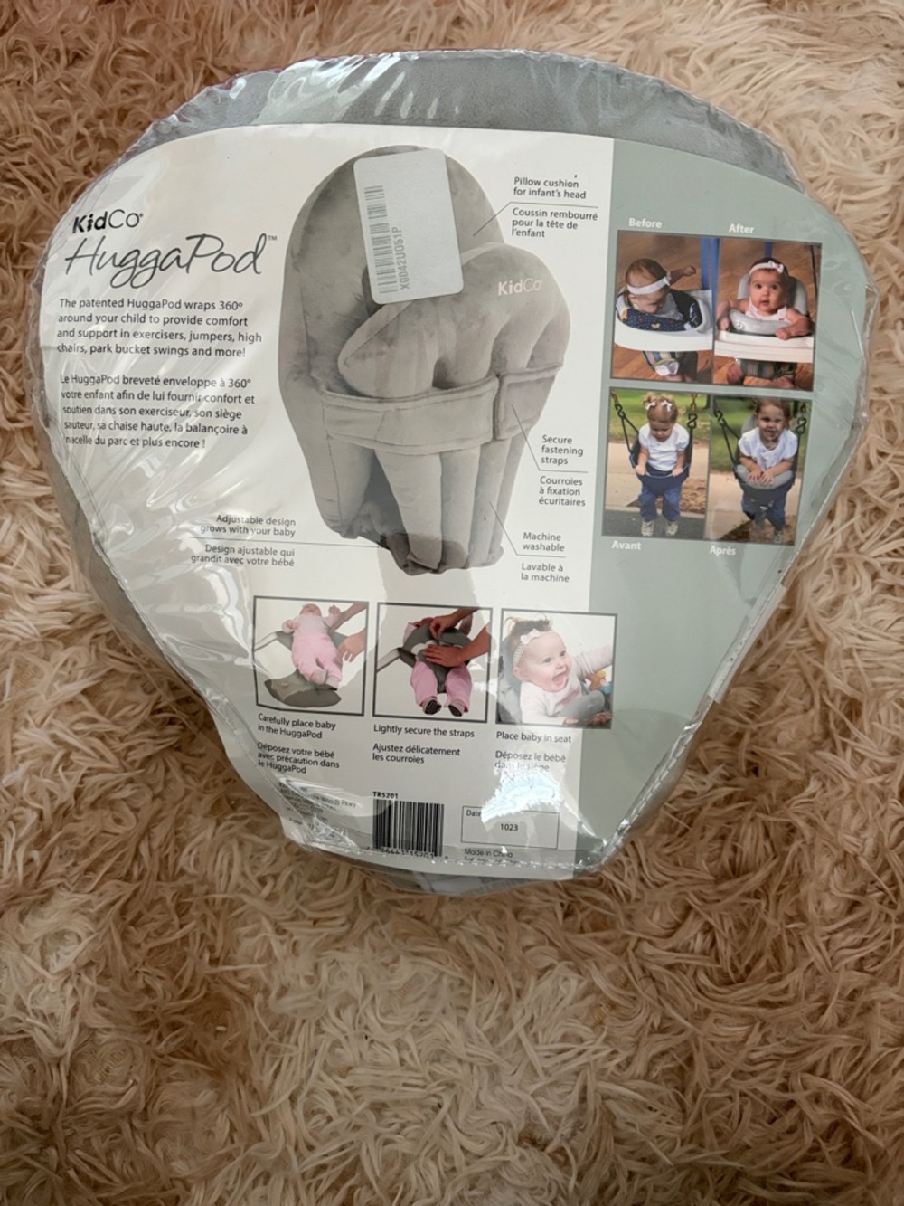 KidCo HuggaPod Infant Support Cushion - Gray